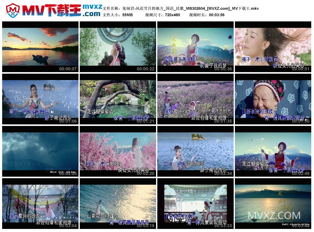 张闻君-风花雪月的地方_国语_民歌_MB302604